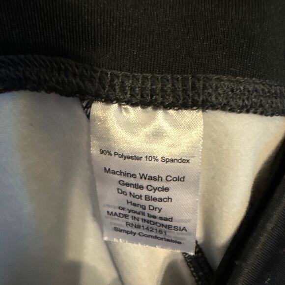 LuLaRoe Womens Leggings Sz L Jade Athletic Capris Activewear Black‎ Orange NEW - Picture 6 of 6